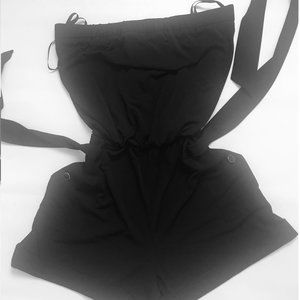 WHBM Sleeveless Lined Stretch Black Romper Size XS